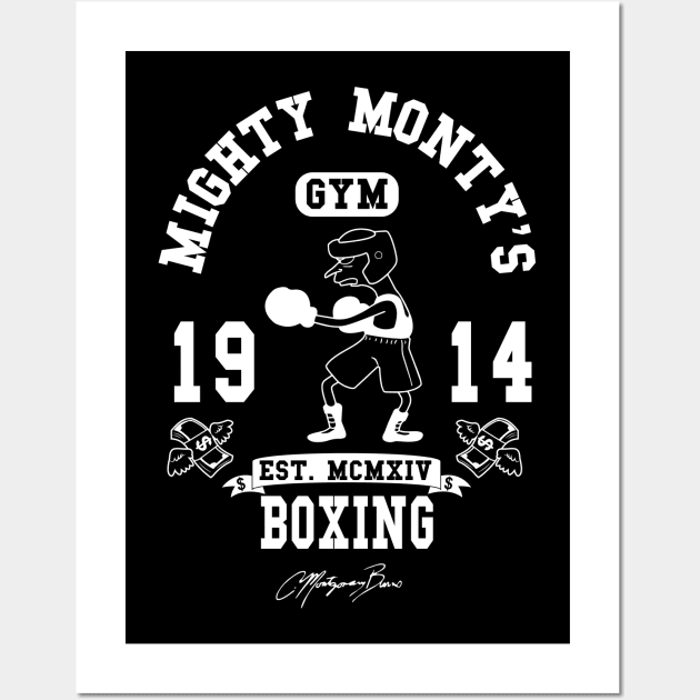 Mighty Monty's Boxing Gym Wall Art by The Black Sheep